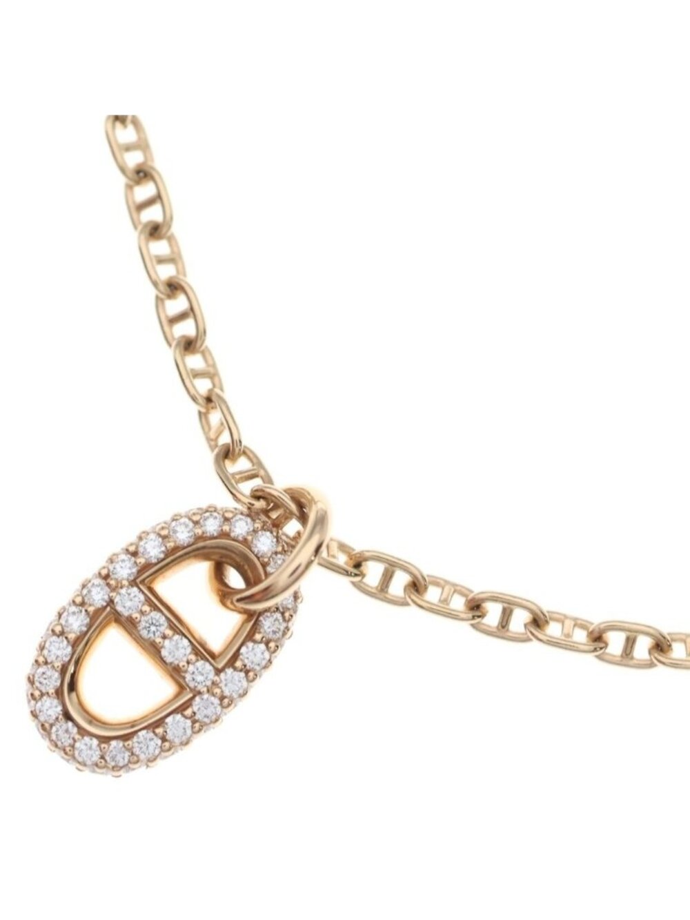 Hermes Farandole Diamond Necklace Pink Gold